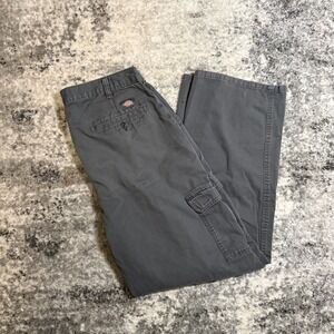 Dickies Men's Charcoal Gray Cargo Pants Size 38x34 Relaxed Fit Workwear Utility